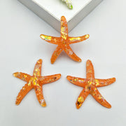 Clear Resin Glitter Starfish Accessories Cream Jewelry Accessories