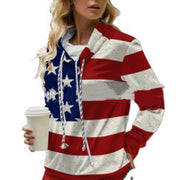 Women's American Flag Casual Urban Sweatshirt