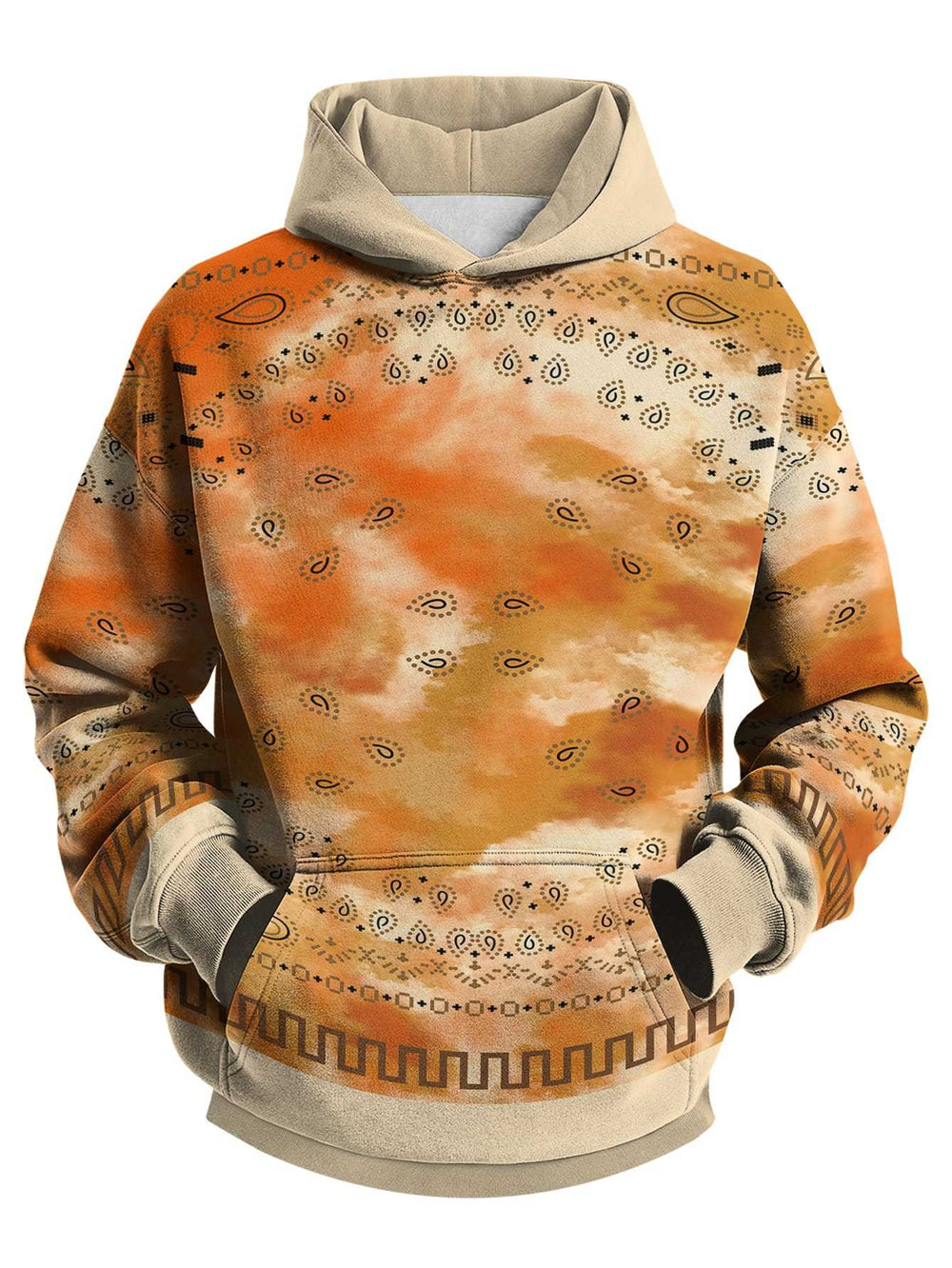 Spring And Autumn Fashion Hooded Sweatshirt American Flag Street Fashion