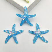 Clear Resin Glitter Starfish Accessories Cream Jewelry Accessories