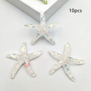 Clear Resin Glitter Starfish Accessories Cream Jewelry Accessories