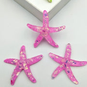 Clear Resin Glitter Starfish Accessories Cream Jewelry Accessories
