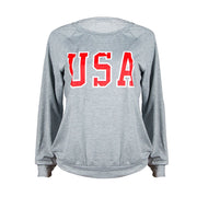 USA print T-shirt sweatshirt