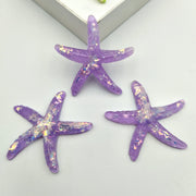 Clear Resin Glitter Starfish Accessories Cream Jewelry Accessories