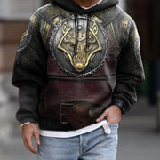 Spring And Autumn Fashion Hooded Sweatshirt American Flag Street Fashion