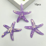 Clear Resin Glitter Starfish Accessories Cream Jewelry Accessories