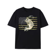 Men's Cotton American Flag Camouflage T-shirt