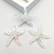 Clear Resin Glitter Starfish Accessories Cream Jewelry Accessories