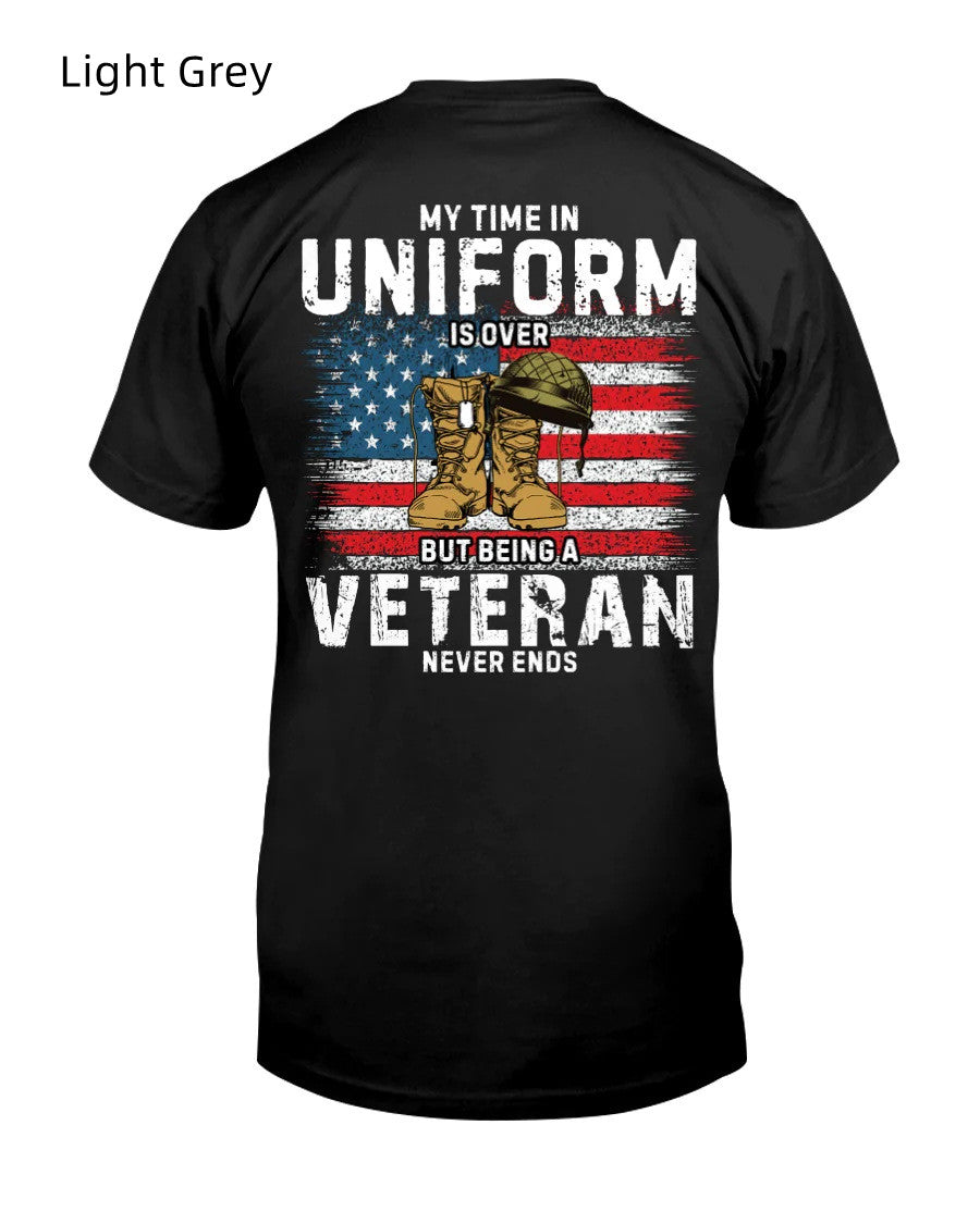 Men's Fashion American Flag Casual Fitness Printed Short Sleeve