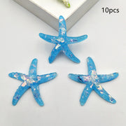 Clear Resin Glitter Starfish Accessories Cream Jewelry Accessories
